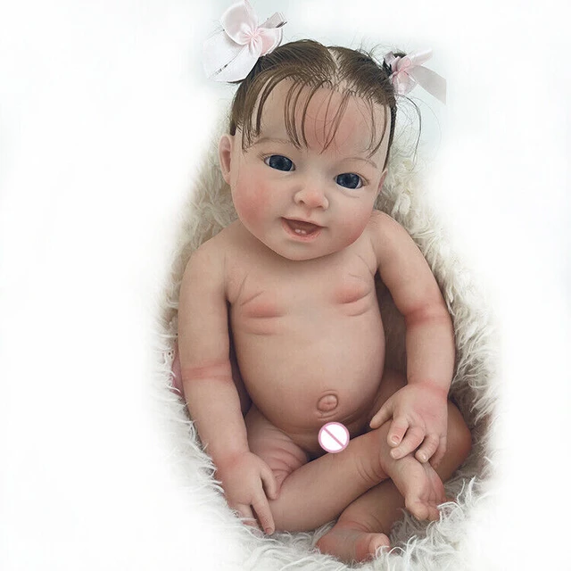 Full Solid Silicone 18 Inch Reborn Bebe реборн Handmade Silicone Baby Doll  Soft Realistic boneca bebê reborn de silicone Gifts - AliExpress