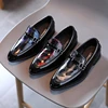 Children's Leather Shoes Fashion British Style Boy School Performance Low-heeled Versatile Kids Wedding Pointed Toe Single Shoes 1