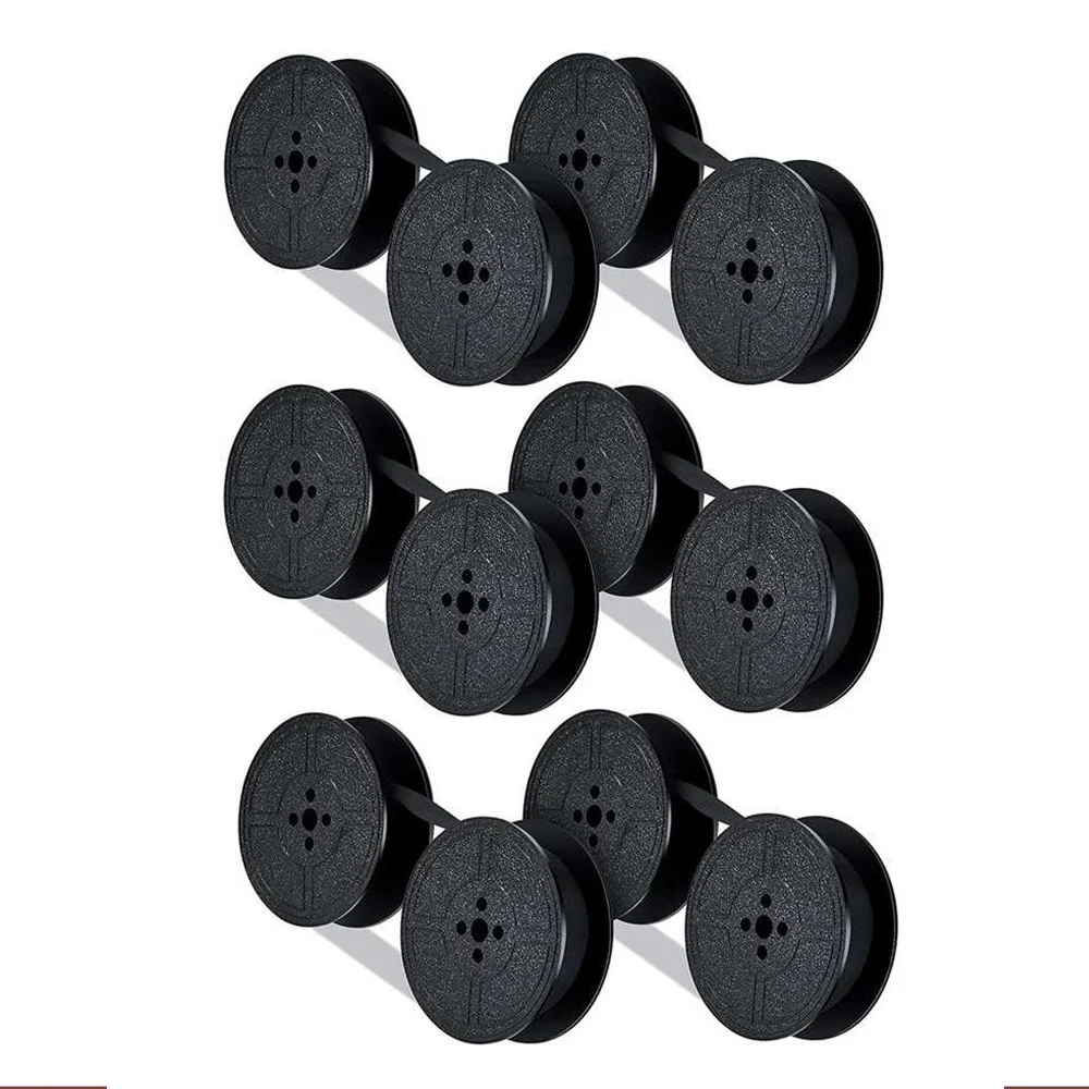 

6Pack Typewriter Ribbon Twin Spool Typewriter Ribbon Ink Twin Spool Pack Ink Replacement Part for Most