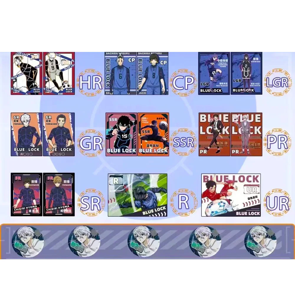 BLUE LOCK Card Figures Photo Cards Blue Prison Series Rare Photocard for Fans Game Collection Gifts
