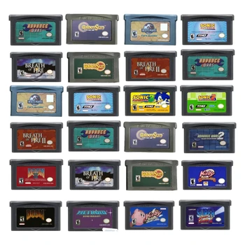 Cartucce di Gioco Classiche GBA: Kirby Wars, Golden Sun, Street Fighter, Doom, Metroid per Advance GBA SP, Collezione di Videogiochi Retro, Regalo