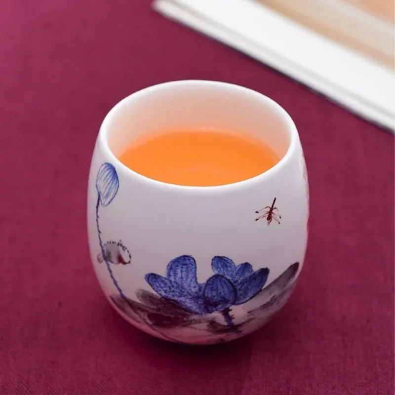 Tea Cup, 1pcs/3pcs China Ceramic Tea Cup White Porcelain Kung Fu Cups Pottery With Handle Drinkware Wine Coffee Mug Teacup