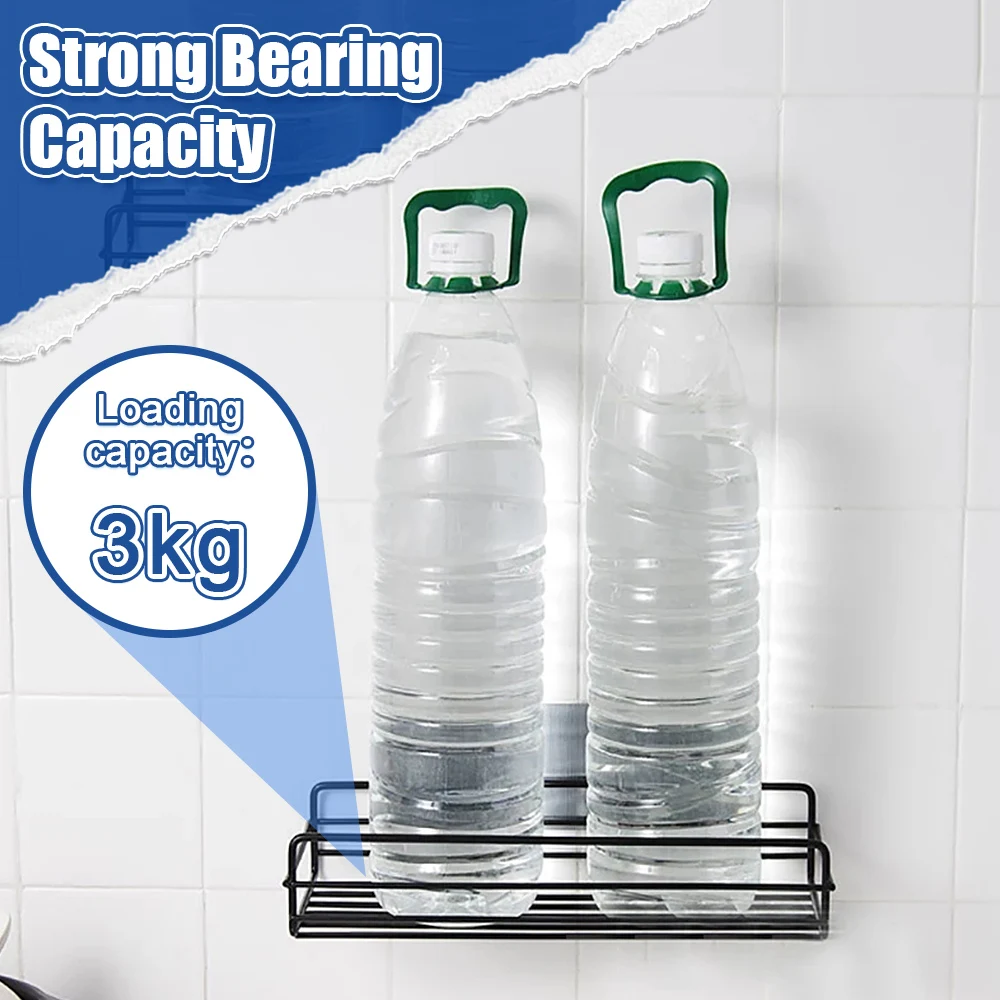 Bathroom Shelf Shower Shelves Shampoo Holder Cosmetic Rack Basket Corner Wall Mounted Kitchen Storage Accessories Home Organizer