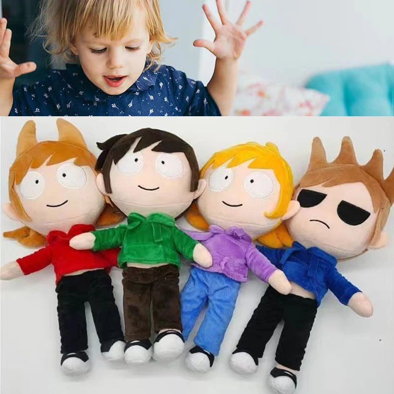 Eddsworld Plush Toys Anime Edd Tom Matt Tord Stuffed Doll Home Decoration Peluche Figure Pillow Kids Christmas Birthday Gifts new kawaii creative animal farm series long stripped sofa bed soft plush pillow decoration girls kids birthday halloween gift