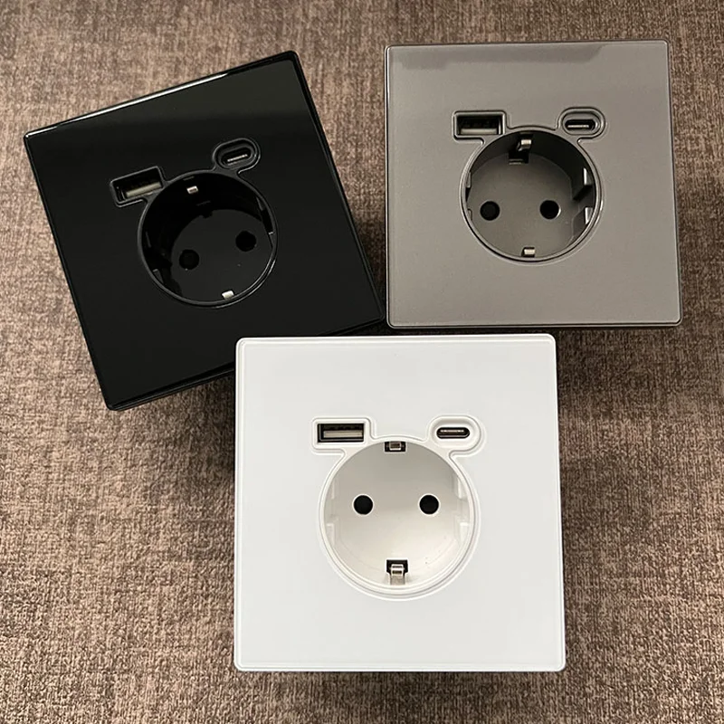 YINKA EU ǥ  ȭ  16A   ܼƮ AC110V-250V  , USB Type-C  por 5V 2100mA