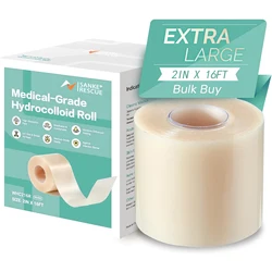Hydrocolloid Wound Care Roll - Self - Adhesive Waterproof Dressing, Super Absorbent and Cut - to - Size (2INX16FT)