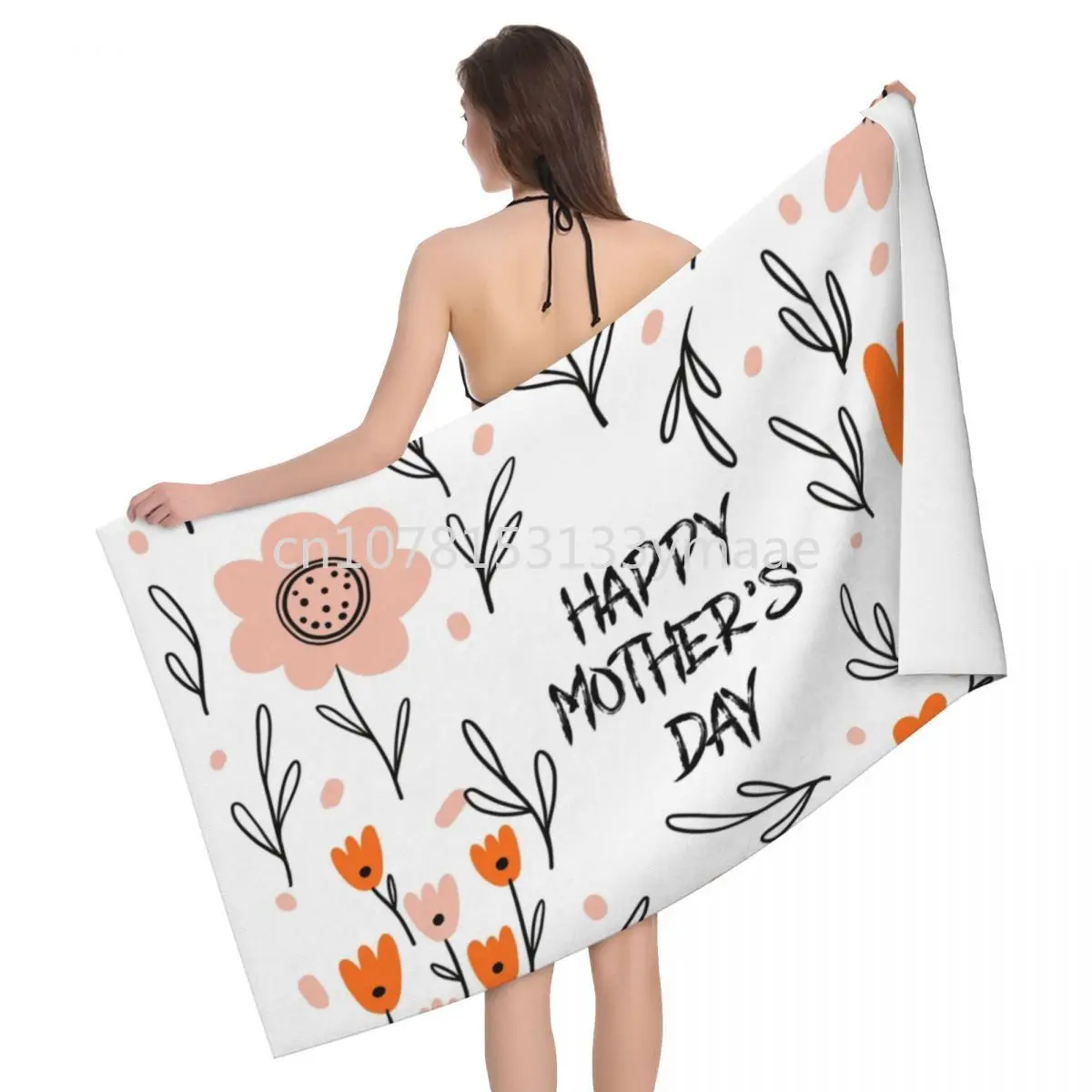 

Mother's Day Beach Towel Quick Drying Soft Linen Microfiber Pool Sauna Towels