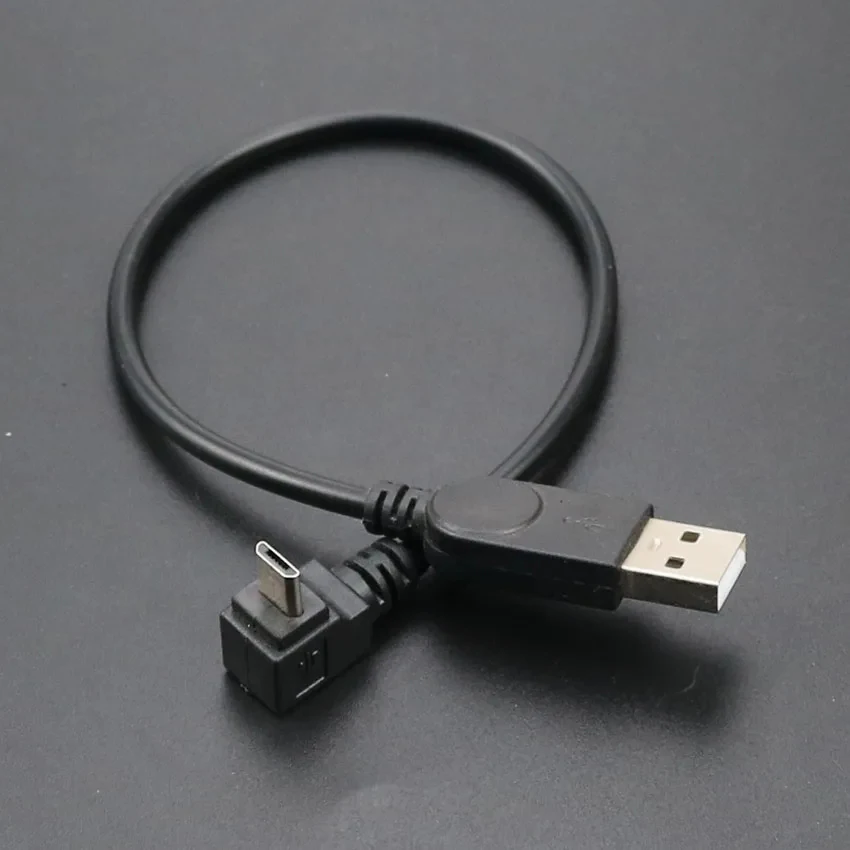 1 Stück USB 2.0 Stecker auf Micro-Stecker Datenübertragungs- und Ladeanschluss Oben Unten Links Rechts Gewinkelt 90 Grad Kabeladapter – Detail 6