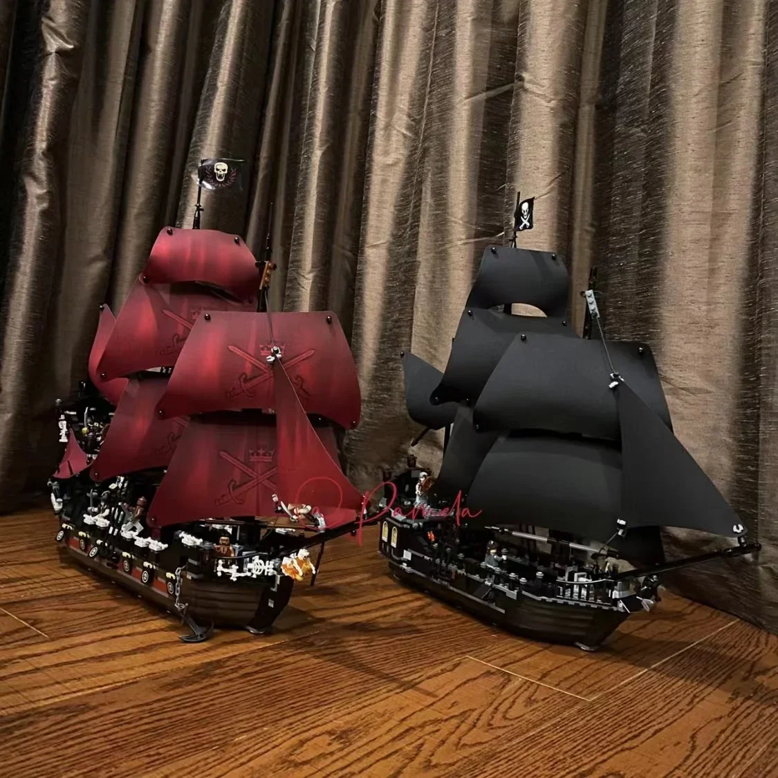 

Compatible 4195 4184 Pirates The Black Pearl And Queen Anne's Revenge Ship Building Block Bricks Toy Birthday Christmas Gift