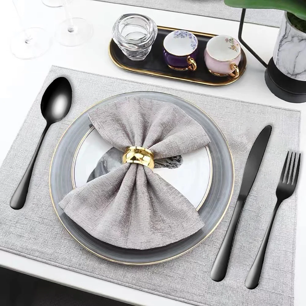 Tableware Set 16Pcs Cutlery Set Stainless Steel Steak Cutlery Western Matte Dishwasher Safe Kitchen Tableware Set