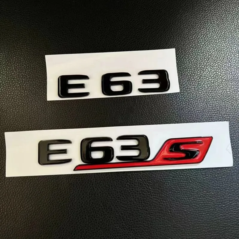 ABS 블랙 자동차 레터 E63 E63S 로고 스티커 자동차 러기지 배지 데칼 메르세데스 벤츠 E63 E63S W213 액세서리에 적합