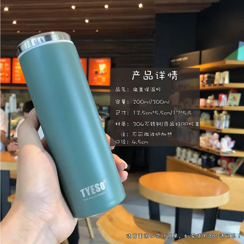 10oz Tyeso Stainless Steel Tumbler With Steel lid Double Wall Vacuum Insulated Coffee Mugs Keep Hot And Cold cups CopoTermico