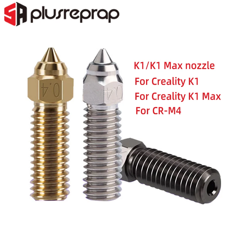 

For Creality K1 Nozzle 0.4/0.6/0.8mm Hardened Steel Nozzle Kit Compatible for Anycubic Vyper/Kobra / Sovol Sv06 Plus / Sv07