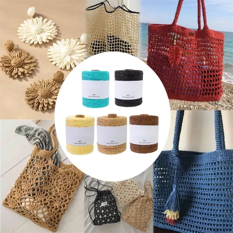 Y1UD 3.28Yards 1.5mm 폭 포장지 꼬기 포장용 직조 가방 모자 바구니