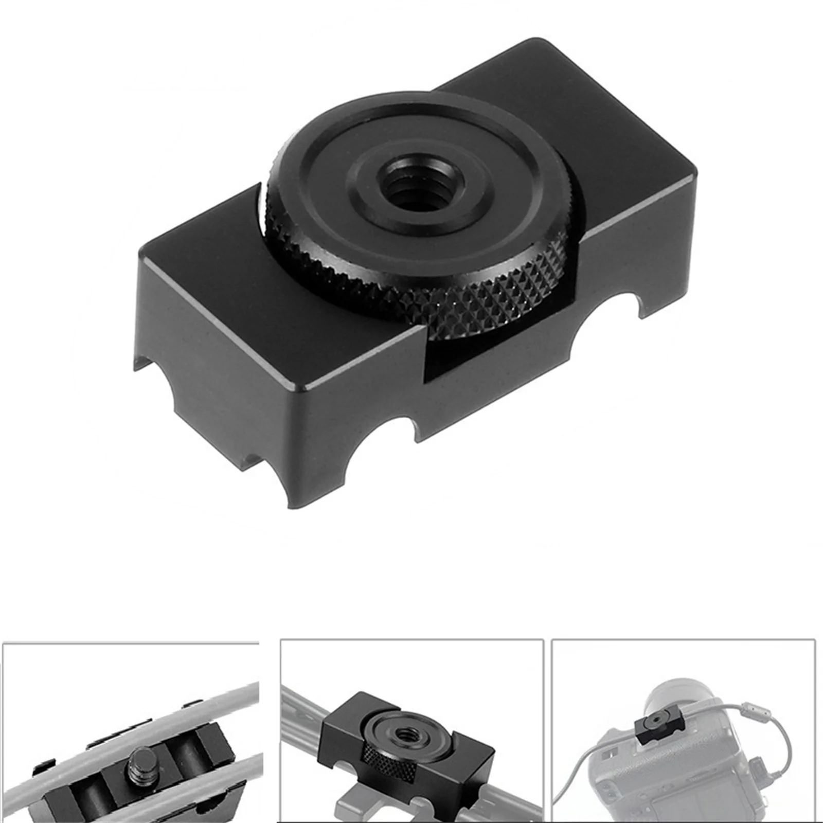 

Mini Tether DSLR Camera Digital USB Cable Lock Clip Clamp Protector Mount to Camera Tripod Quick Release Plate Tethering Cable