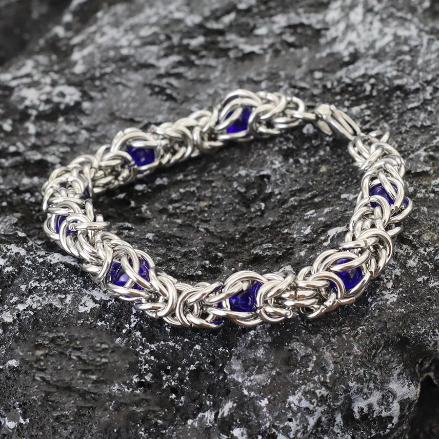 Stainless Steel Chain Link Men Bracelet Punk Rock Jewelry