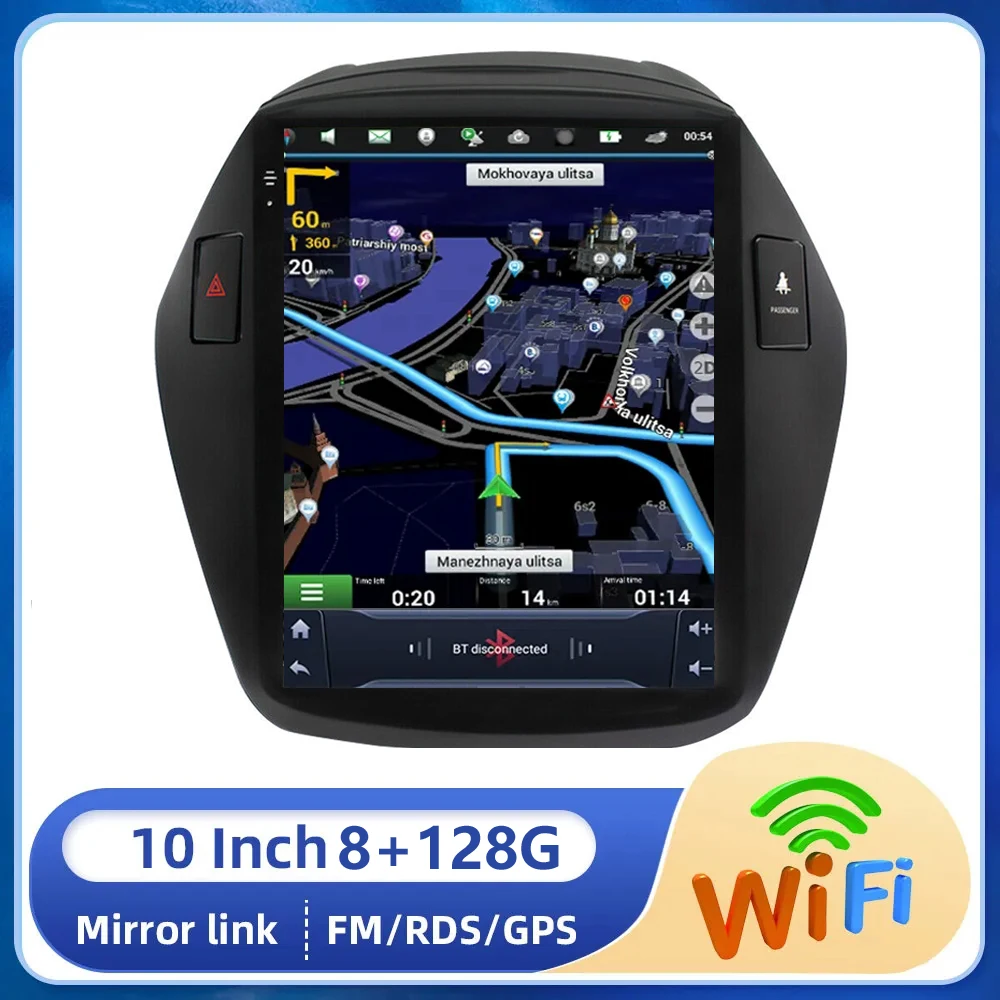 

Автомобильный радиоприемник 2 din Android 13, мультимедийный плеер для Hyundai IX35 Tucson 2009-2015, вертикальный экран, 4G, беспроводной Carplay, автомобильное стерео