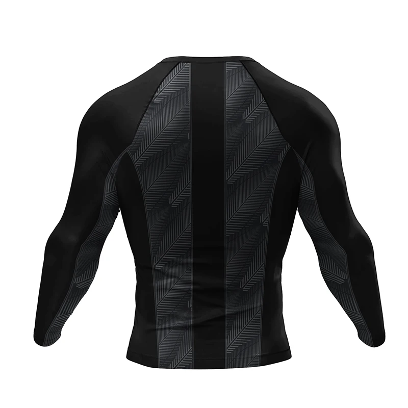 New Boxing Rashguard MMA T-shirt+Shorts For Men 4PCS/Set Black Grappling Bjj Rash Guard Jiu Jitsu T-shirts Sport Tights Clothing 6