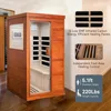 Far Infrared Sauna, 1 Person Infrared Sauna Indoor Low EMF Sauna with Control Panel, Bluetooth Speakers and Tempered Glass Door 4
