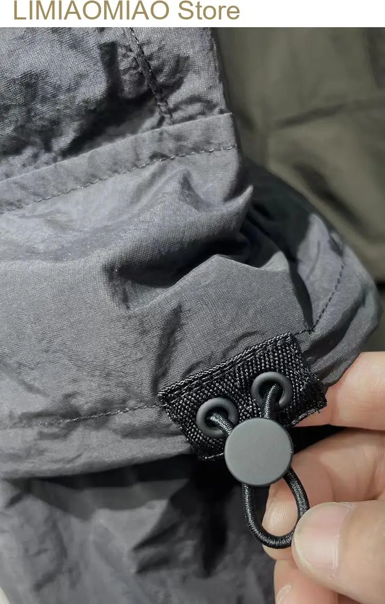 New Men's summer parachute cargo style pants casual shorts men's loose version men's 5 points pants