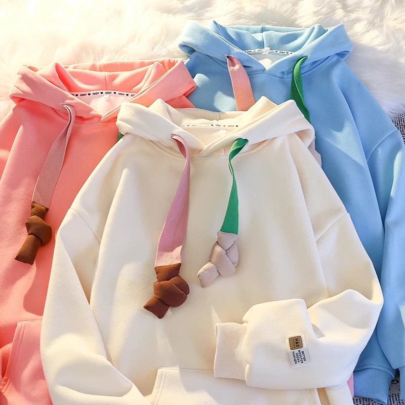 Sudadera con capucha de algodón Candy Colors para mujer - Edición dulce y única - true deals club