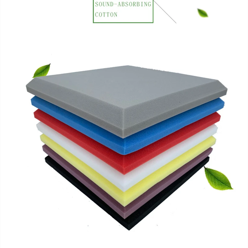 500x500x50mm DIY 스튜디오 어쿠스틱 폼 방음 폼 사운드 흡수 처리 패널 사운드 웨지 보호 스폰지