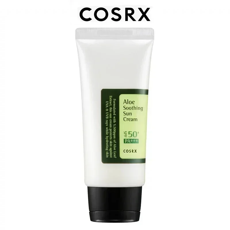 50ML Aloe Soothing SPF50 Sunscreen UV Protection Isolation Moisturizing Refreshing Lotion Non-greasy Acne Sensitive Skin Cream
