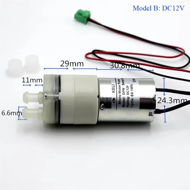 Micro 370 Water Pump DC12V/24V Large Flow Diaphragm Water Pump Self-priming Suction DIY Dispenser Tea Table Pumping liquid transfer pump