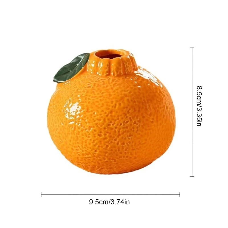 Modern Decorative Vases Centerpieces Tangerine Shaped Ceramic Vases Minimal Art Flower Vases for Living Room Home Decors 4