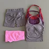 2 Pcs HISTELLO Halter Top Strappy Bra Shorts Set Women Yoga Workout Clothes Seamless Vest Hip-Lifting Sports Leggings Gym Suit