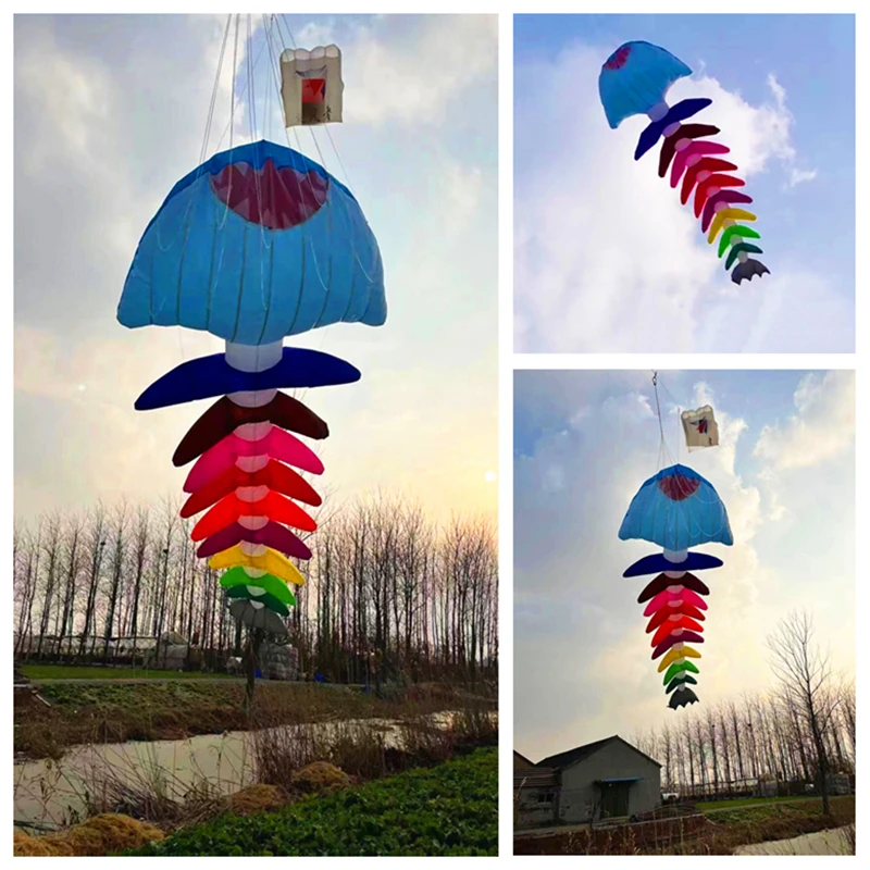 Free shipping Fishbone soft kites pendant flying Fish kites adults kites inflatable large kite outdoor toy giant kites to fly