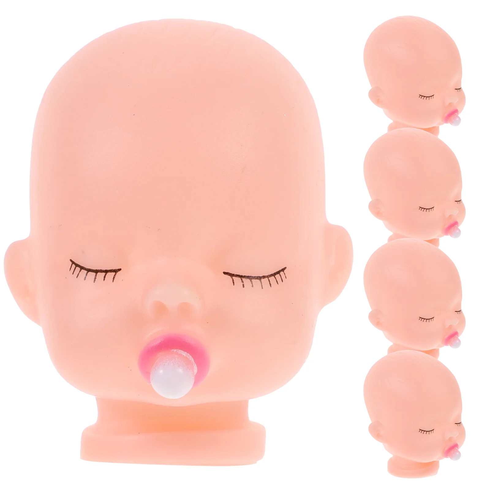 

Vivid Baby Doll Head Decor Chic Artist Hand Doll Body Part Keychain DIY Sleeping Baby Plush Toy Key Chain Enamel Doll Head