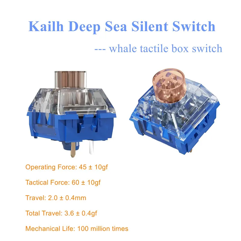 Corne V4 完成品（Kailh Deep Sea Silent Pro ） Kailh Deep Sea Silent Pro Box Switch - Whale/Islet