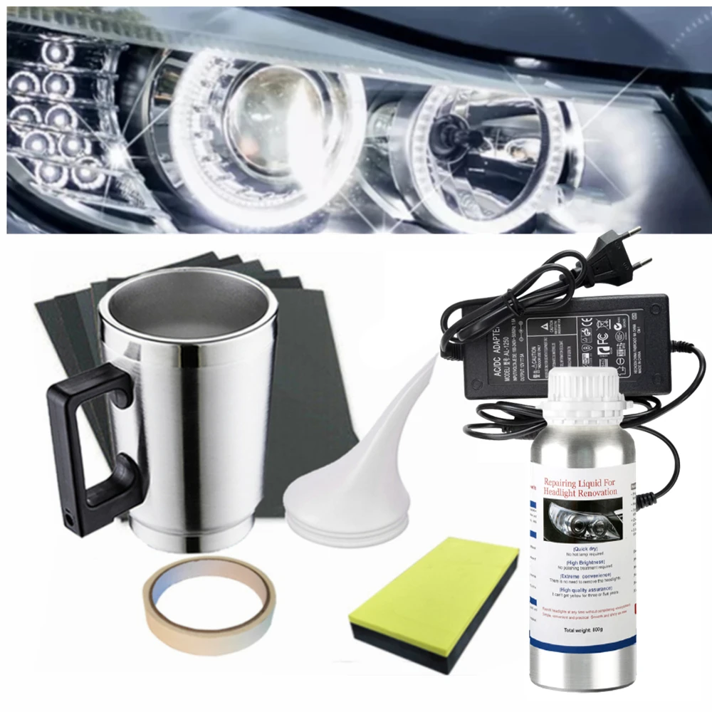 AutomotiveHeadlightRevitalizerPolishingKitLiquidPolymerSteam