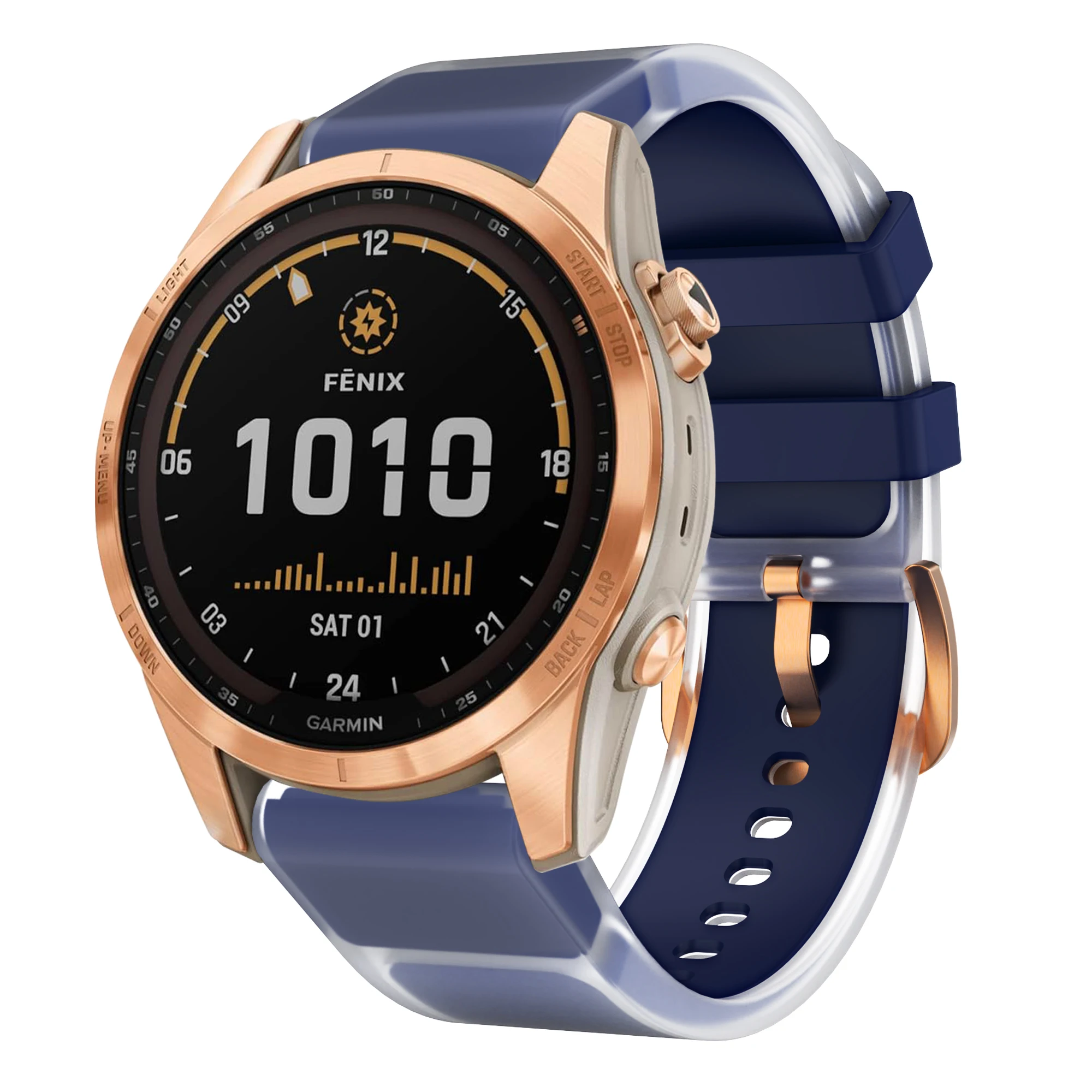 Quick Release Clear Glacier Silicone Watch Band - 20mm Strap