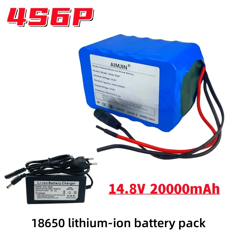 

18650 4S6P 14.8V 20Ah Built-in BMS Suitable for Night Fishing Light Heater Battery Replacement Lithium Rechargeable Battery Pack