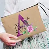 Personalized Custom Name Cosmetic Bags Women Neceser Makeup Bag Linen Zipper Pouches Travel Toiletry Organizer Mujer Bolsa Gifts 1
