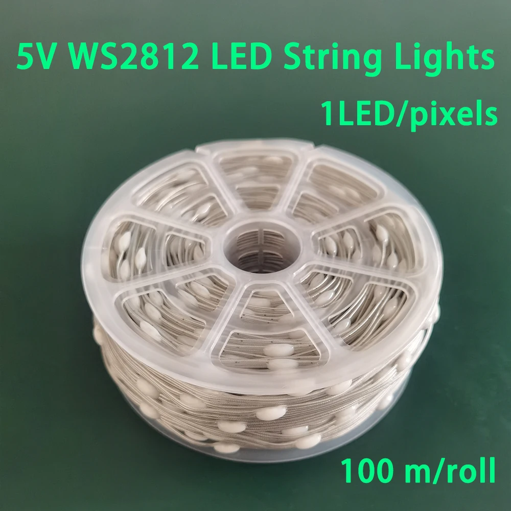Прозрачная светодиодная гирлянда WS2811 WS2812 с 3 контактами, 5 В
