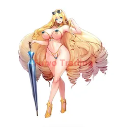 Fuwo Trading – autocollants de voiture imperméables en vinyle, couverture 3D, pour filles, Sexy, Anime, à la mode, à gratter 