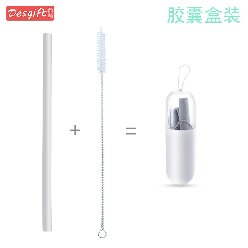 Foldable Reusable 25cm Silicone Drinking Straws - Portable and Flexible