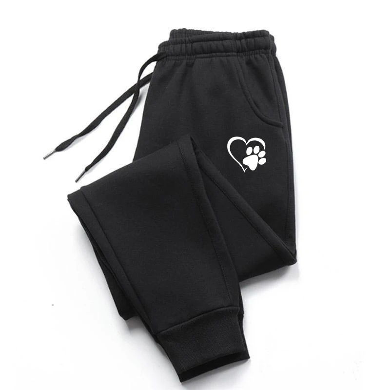 Herzförmige bedruckte Sporthose für Damen, Herbst und Winter, Baumwoll-Jogginghose, Freizeit, Sport, Fitness, Jogginghose – Detail 2