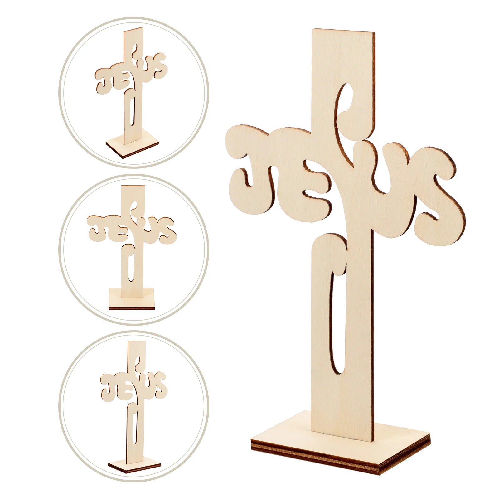 

Wooden Cross Garniture Wooden Cross Decor Cross Figurine Decorative Cross Craft