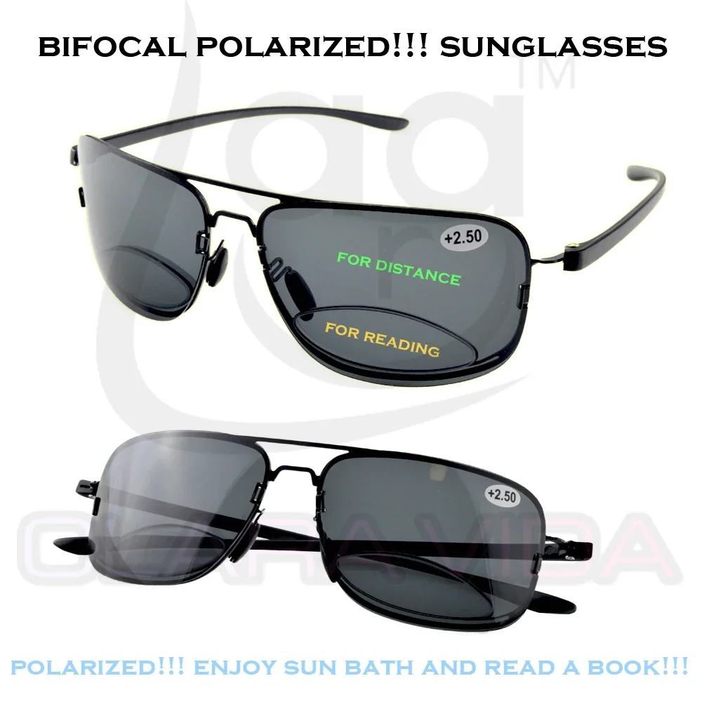 

Pilot Frame Black Lenses See Near and Far Polarized Bifocal Reading SunGlasses +0.75 +1 +1.25 +1.5 +1.75 +2 +2.25 +2.5 To +3.5