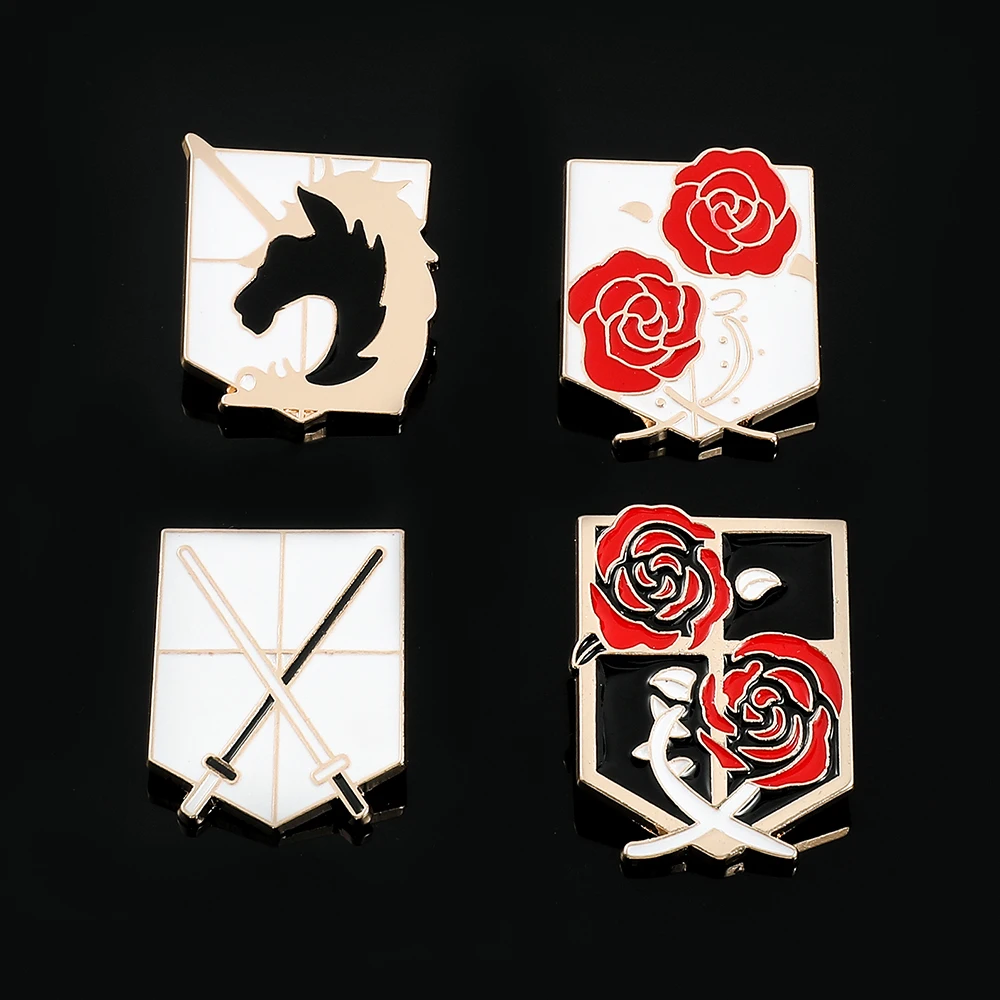 

Anime Attack On Titan Brooch Wings of Liberty Freedom Scout Regiment Legion Badges Enamel Lapel Pins for Fans Jewelry Gifts