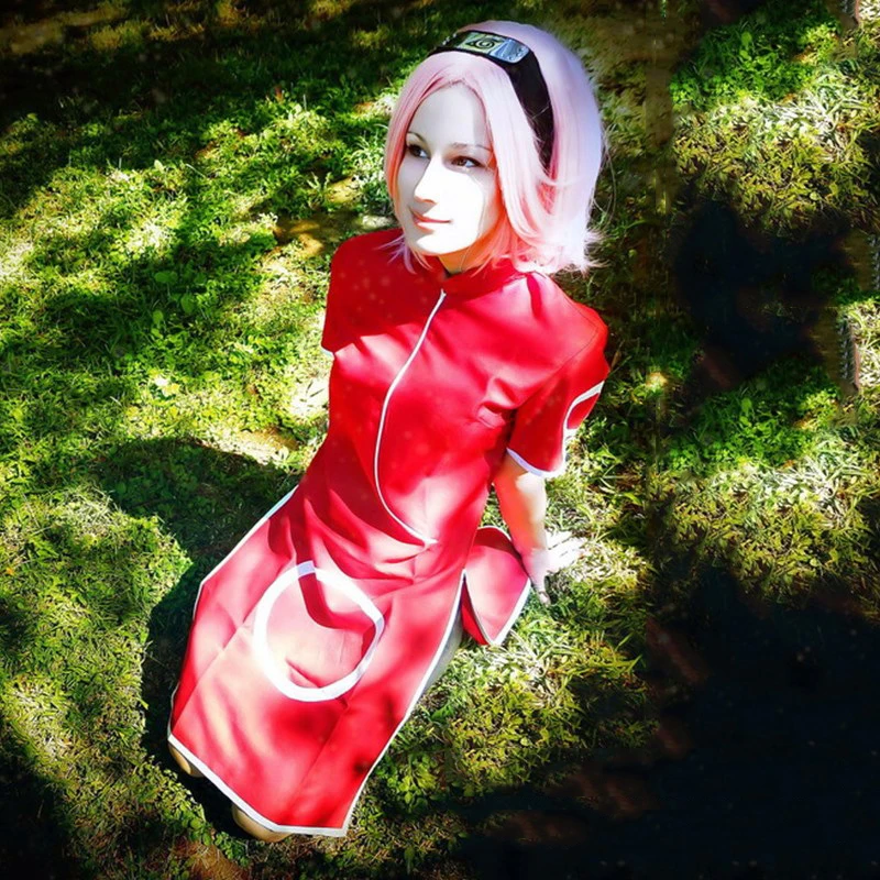 cosplay sakura haruno infantil anime naruto clássico fantasia original