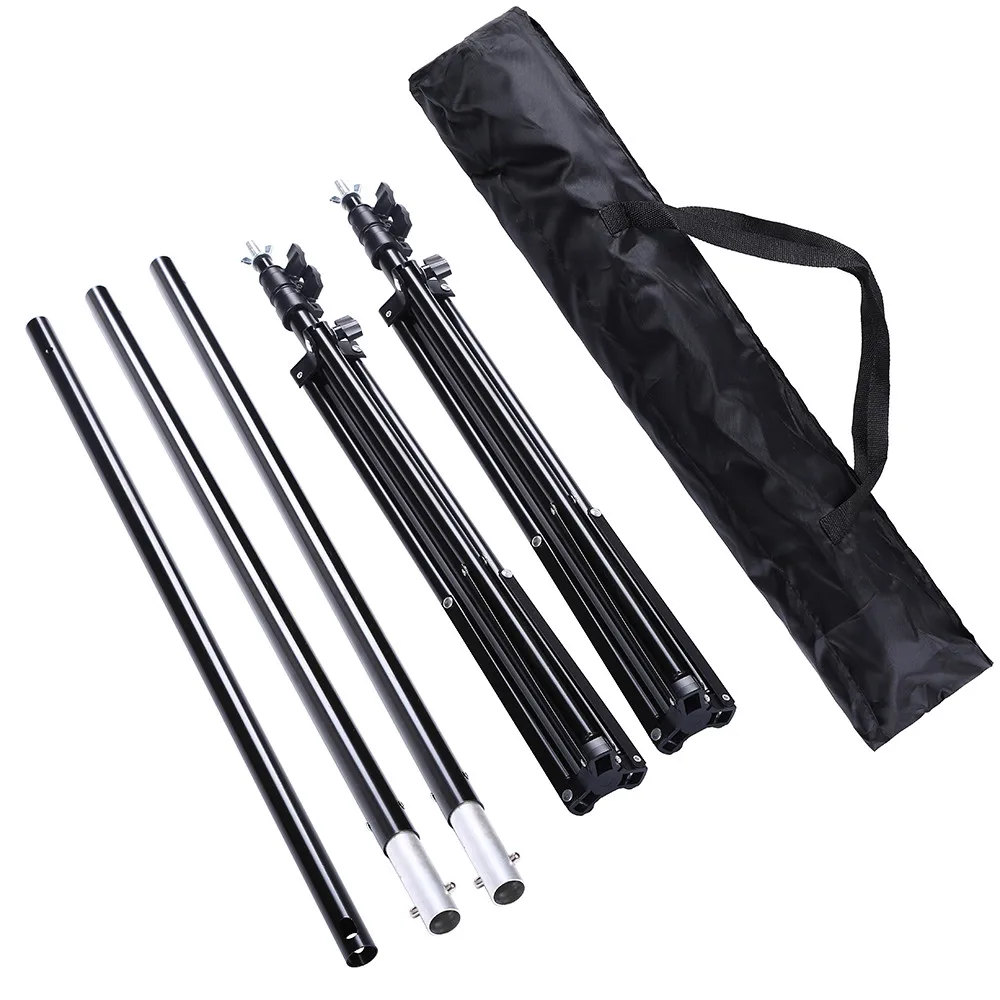 2M X 2M(6.5ft*6.5ft) Photo Background Support System Stands Photography Adjustable Backdrops Support for Photo studio photo backdrop stands