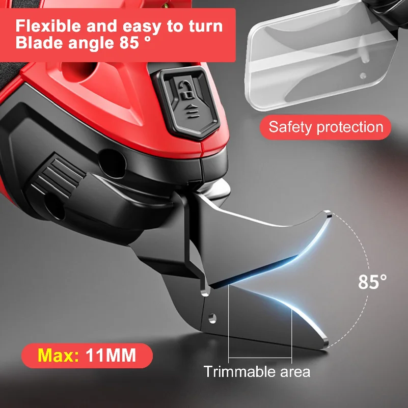 전기 가위 (패브릭, 가죽, 카펫, PVC, 판지용) 무선 커터 4.2V 2000mAh 배터리 LED 조명 포함