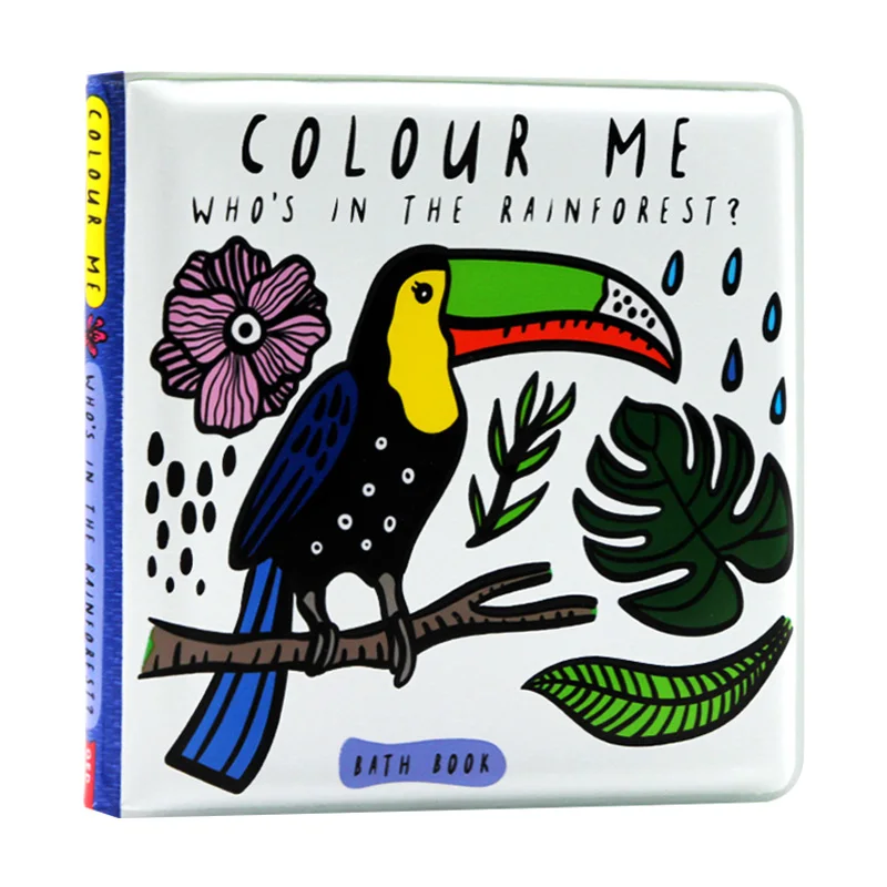 

Color Me, который находится в тропическом лесу, детские книги для детей в возрасте 1, 2, 3 лет, книга с картинками на английском языке, 9781784930950