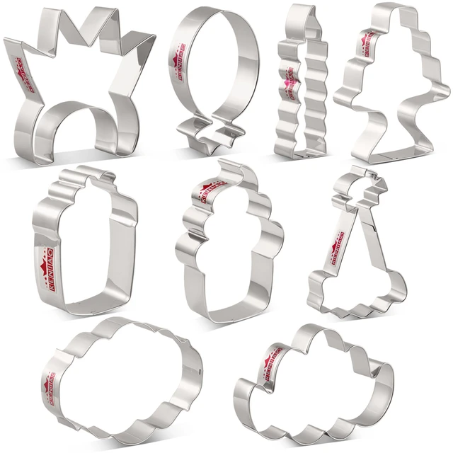 KENIAO Valentine's Day Cookie Cutter Set - 10 PC - Holiday Biscuit Fondant  Bread Molds - Stainless Steel - by