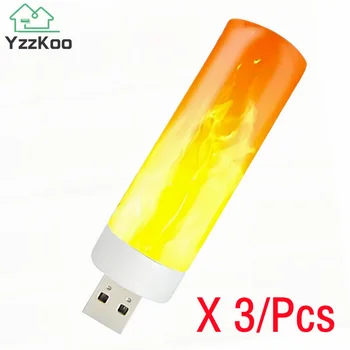 USB 밤 빛 USB 분위기 빛 LED 불꽃 깜박이 촛불 조명 LED 책 램프 보조베터리 캠핑 조명